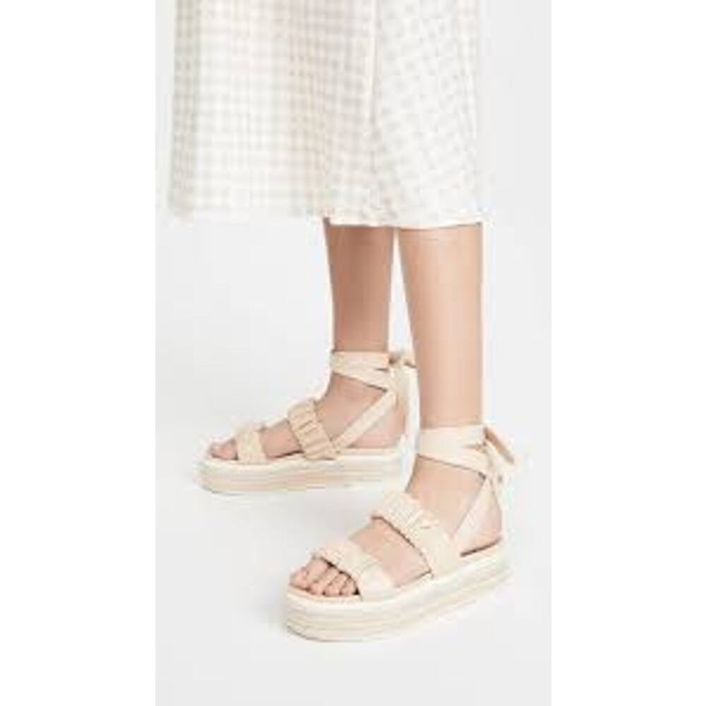 Sam Edelman Kerin Leather Double Strap Platform Wrap Ankle Sandals Women's 9 - Picture 2 of 12